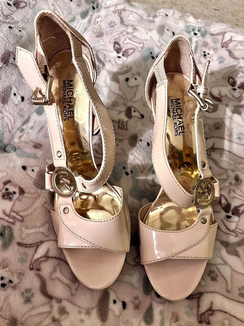 Michael Kors ivory Platform Heels